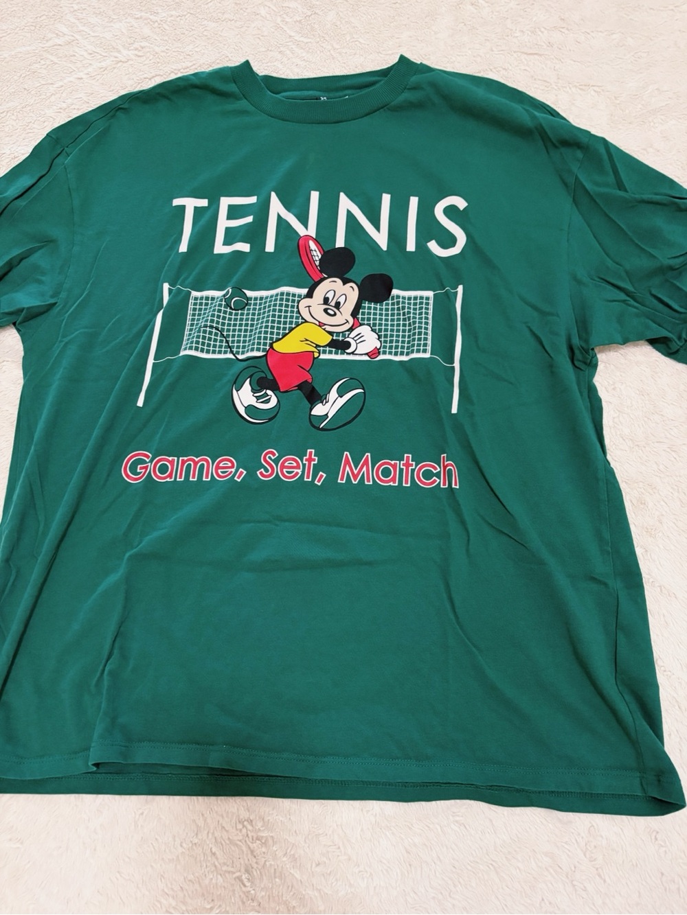 Disney Green Mickey Tennis Graphic Tee